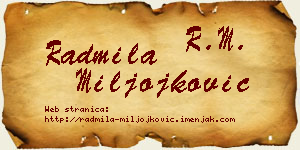 Radmila Miljojković vizit kartica